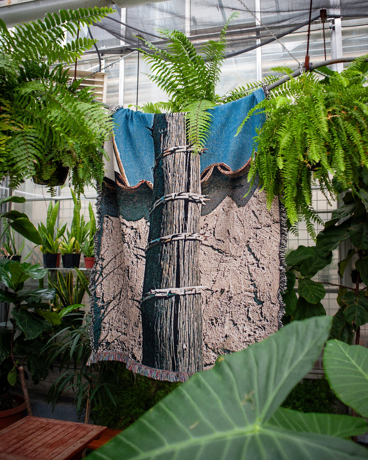 "BARBED" Woven blanket