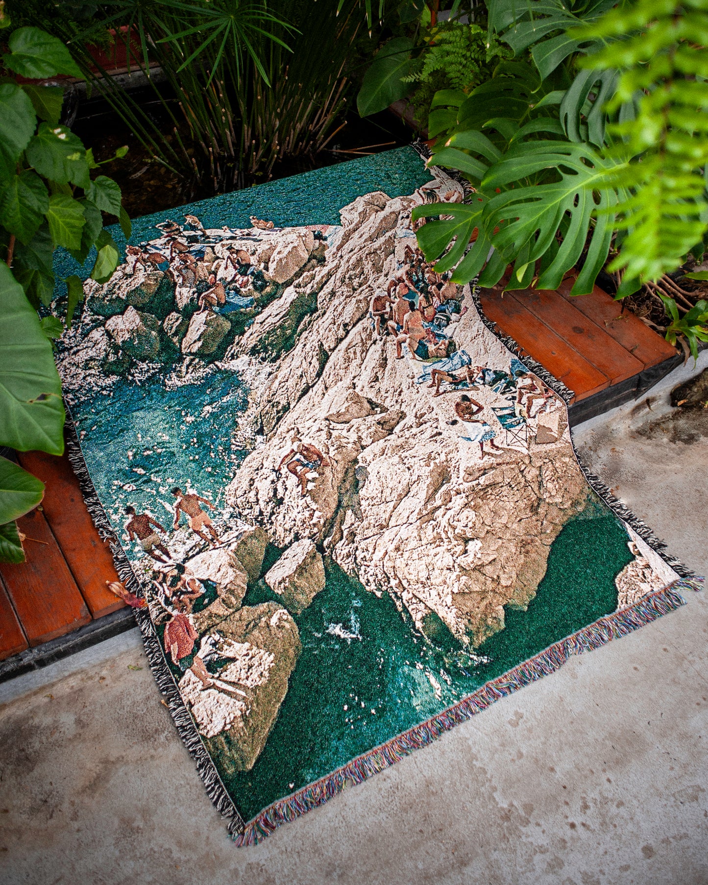 "CALANQUE" Woven blanket